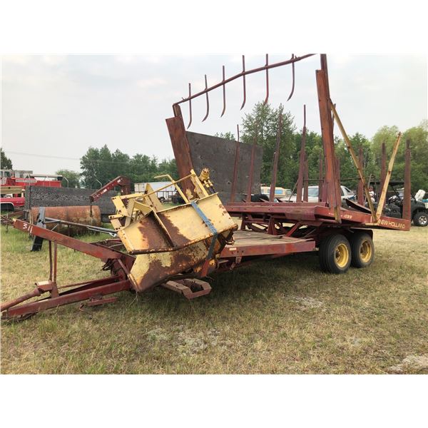 BP N.H. 1033 Bale Wagon c/w Bale Stooker, Blue Strap Does Not Go