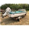 Image 5 : KM 14ft. Glasstrong Boat Blue & White no serial numbers visible Trailer c/w Chrysler 55 hp Sold with