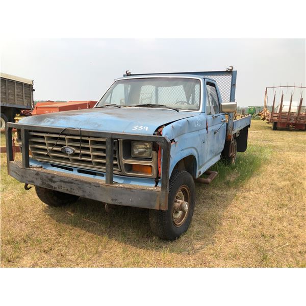DL 1984 Ford 3/4 Ton 4x4, V8, 4sp. & Deck s/n: 2FDHF38GLECB04557