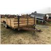 Image 2 : CR Flat Deck Trailer 16ft. Tandem Axle c/w pindle hitch No Vin # sold with bill of sale only
