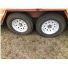 Image 3 : CR Flat Deck Trailer 16ft. Tandem Axle c/w pindle hitch No Vin # sold with bill of sale only