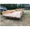 Image 4 : CR Flat Deck Trailer 16ft. Tandem Axle c/w pindle hitch No Vin # sold with bill of sale only
