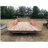 Image 5 : CR Flat Deck Trailer 16ft. Tandem Axle c/w pindle hitch No Vin # sold with bill of sale only