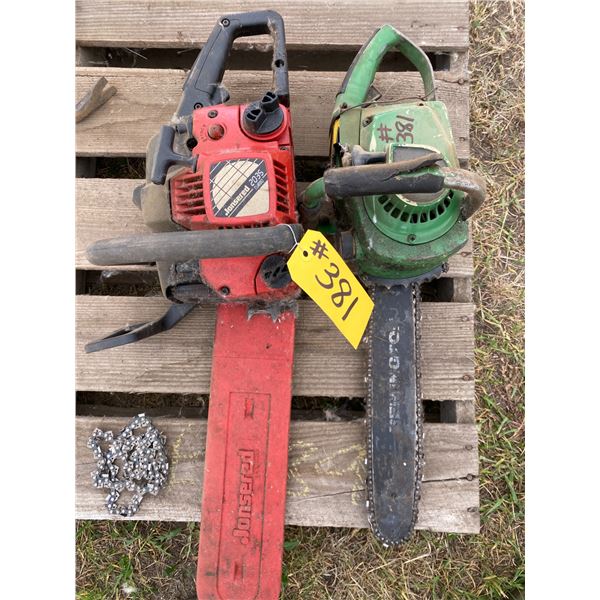 AP Johnson Red & J.D. Chain saws (As Is)