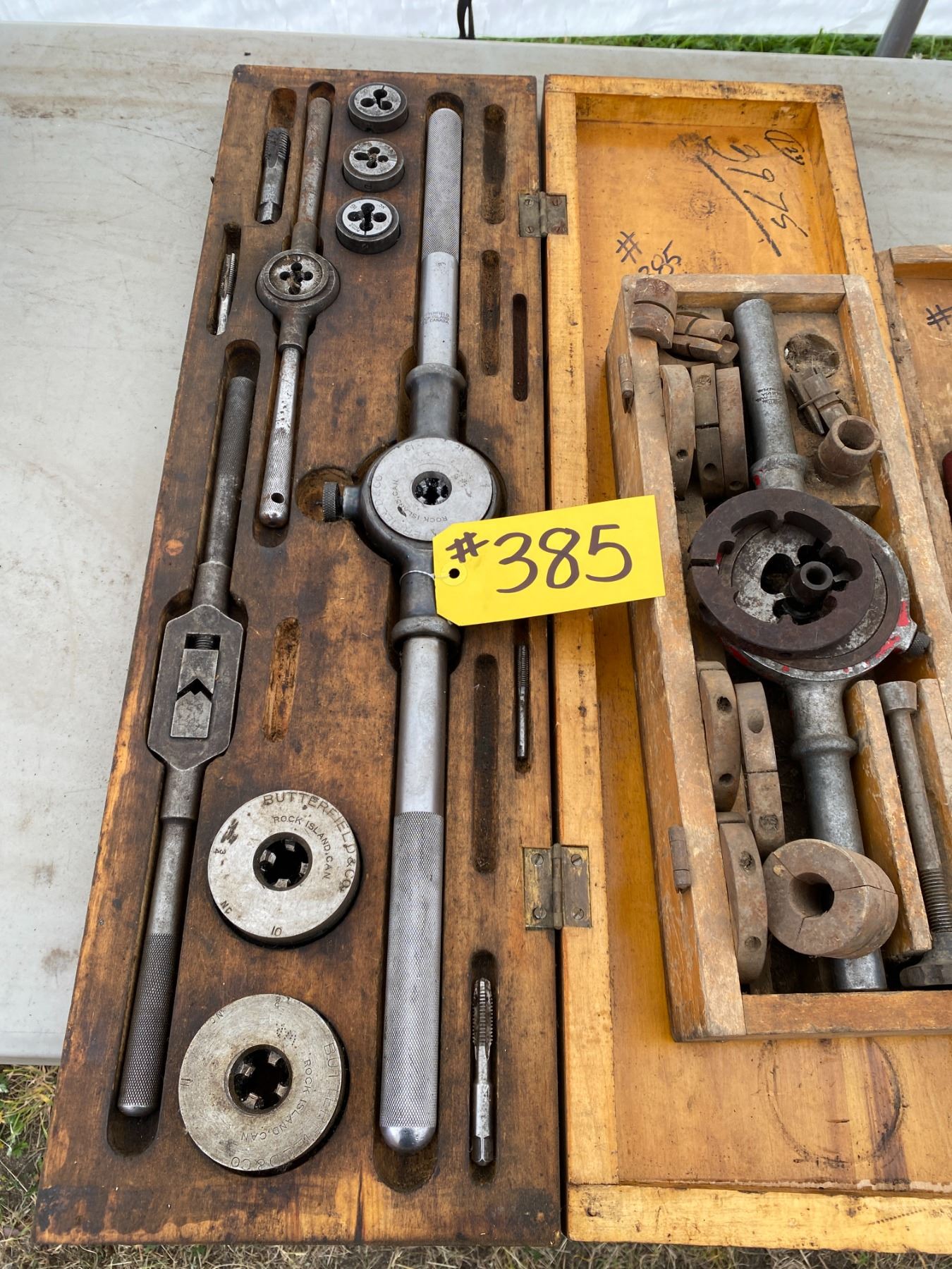 Old Threader AP Butterfield Tap & Die, reamer, plus old threader