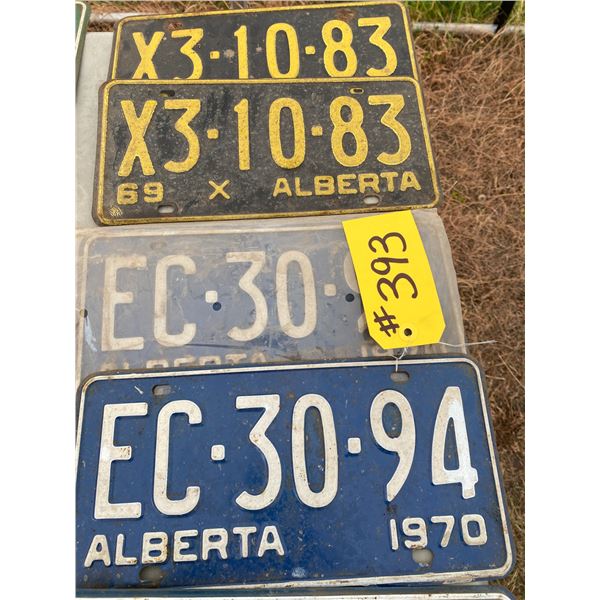 P-1 3 sets of plates: 1964, 1969 & 1970 (All together)