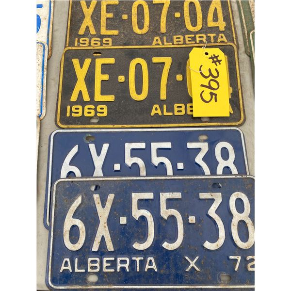 P-1 3 sets of plates: 1969, 1971 & 1972 (All together)