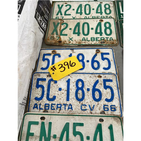 P-1 3 sets of plates: 1966 & 2 sets of 1967 (All together)