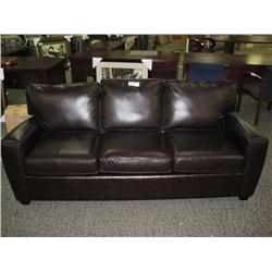 3 Pcs  Burnt Umber Leather Sofa Set