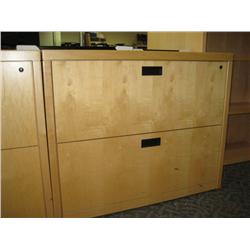 Ash Maple 2 Drawer Lateral File Cabinet