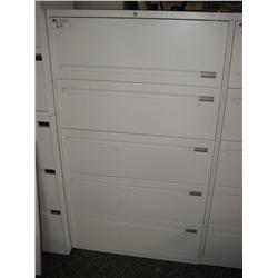 White  5 Drawer File Cabinet