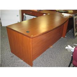 Cherry Bowfront Executive Desk