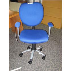 Blue Mid Back Gas Lift Task Chair