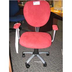 Red  Mid Back Gas Lift Task Chair