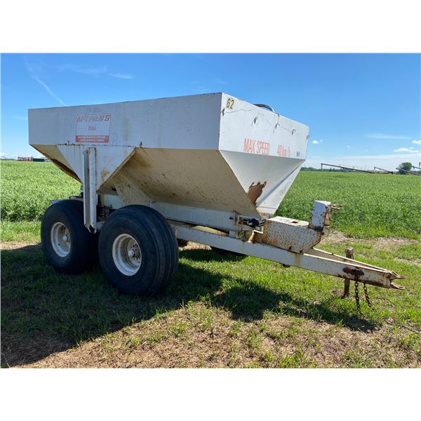 Fertilizer Spreader, No P.T.O. 10ft. Box, 16.5x16.1 Tires, needs some repair