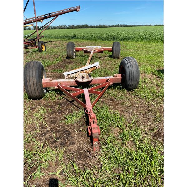 Heavy Duty Steel Wagon 12.5L-15 Tires. Axle to Axle is 14ft.