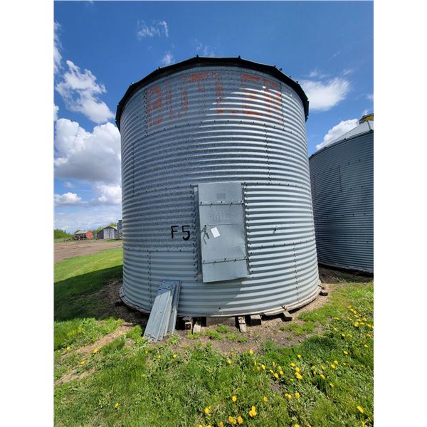 Butler 18' dia. x 4-ring, approx. 3200 Bu, wood floor, aeration ducts.  To Be Moved by December 31st