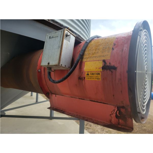 Caldwell, red, approx. 3 Hp, aeration fan (Mounted on Bin Lot 173) Absolutely NO REMOVAL Between Jul