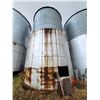 Image 1 : Butler 4-ring grain bin, mounted on top of a 4.5-ring steel tank c/w steel btm, Buyer responsible to