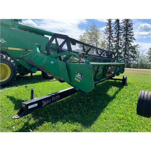 (Lot #'s 114, 115, 116, 117, 118 & 119 are a Group Lot) JD 922 Straight cut header, SN. H00922F66085