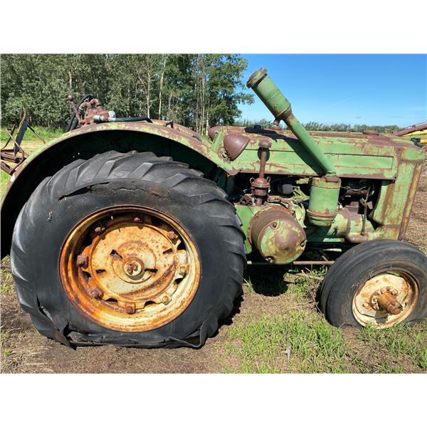 J.D. D Tractor SN. 164910 P.T.O., Hyd's., Pulley. Appears Complete