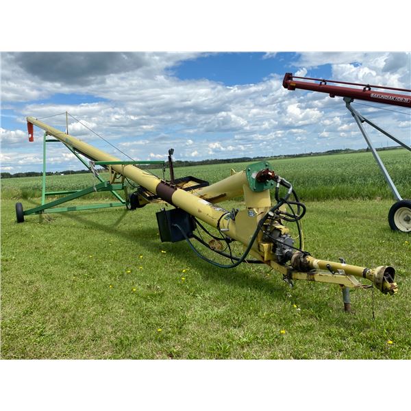 2008 BERGEN 10X70 PTO Swing away Auger, Model BSA, SN. 22044 c/w with a full bin sensor, needs work