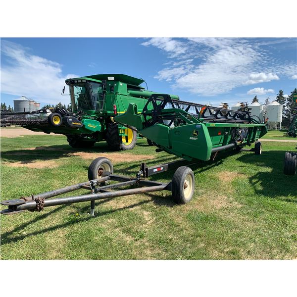 (Lot #'s 86, 87 & 88 are a Group Lot) 2010 JD 630F Hydra Flex Header, c/w mover & 2-wheel convertor,