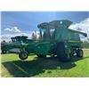 Image 1 : 2000 JD 9650W COMBINE, 4339 eng. Hrs, 30.5-32 frt, 14.9-24 rear tires, SN. H09650W685383 c/w JD 914P