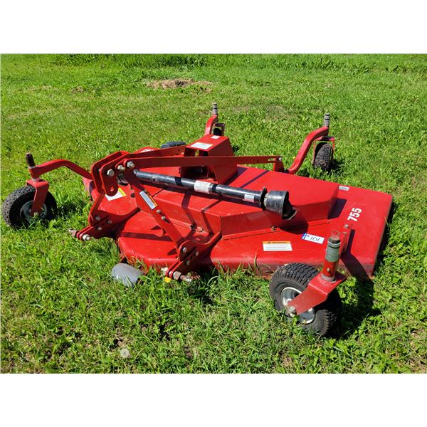 F. King Y755 Finishing mower, 3 pt, As New, 7 ft. 540 PTO