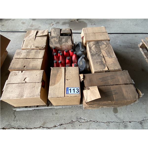 Pallet of Oils, approx. 116 Litres (mainly trans oil)