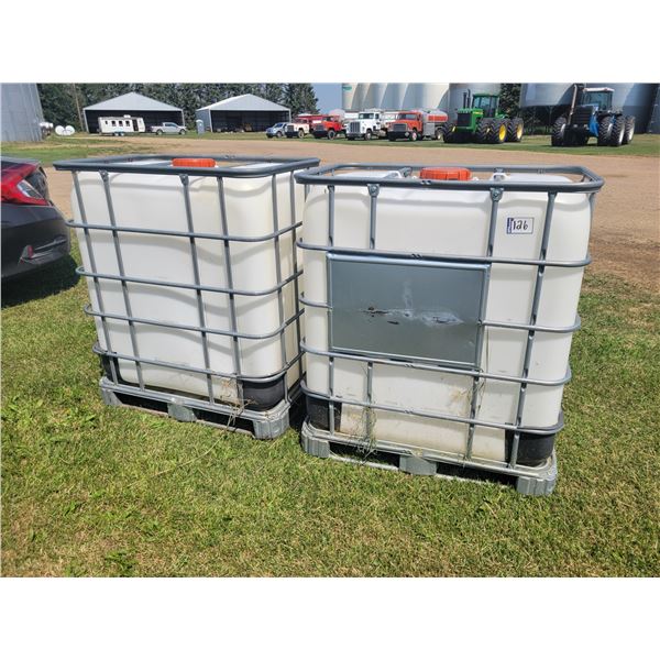 2- 500L Chem. totes in cages