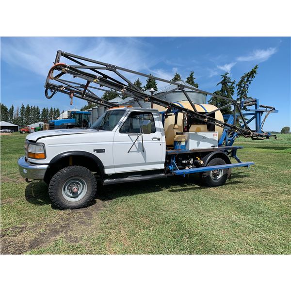 1993 Ford F350 RHS EAGLE II TRUCK SPRAYER, showing 39,773 km, LT285/75R16 tires, SN. 1FDKF38M9PNA458