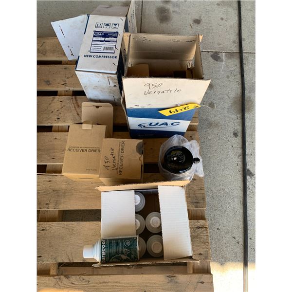 2- 950 versatile dryers, 12- cans of refrigerant/AC Co., 2- 950 compressor