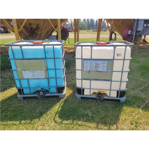2- 500L Chem. totes in cages