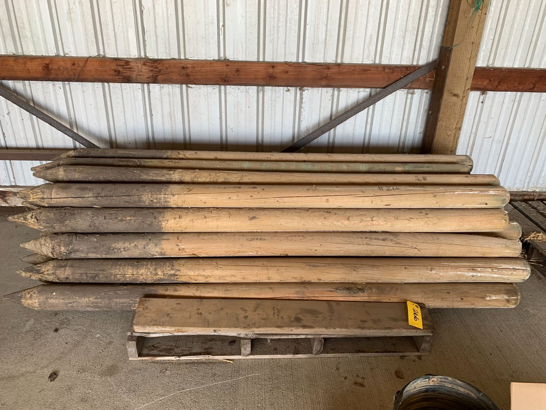Fence Posts Sharpened Approx. 30- approx. 4-5 in. x 7 ft sharpened fence posts