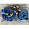 Image 1 : 2- Rolls of approx. 3 1/2" blue hose  & 4 extra couplers