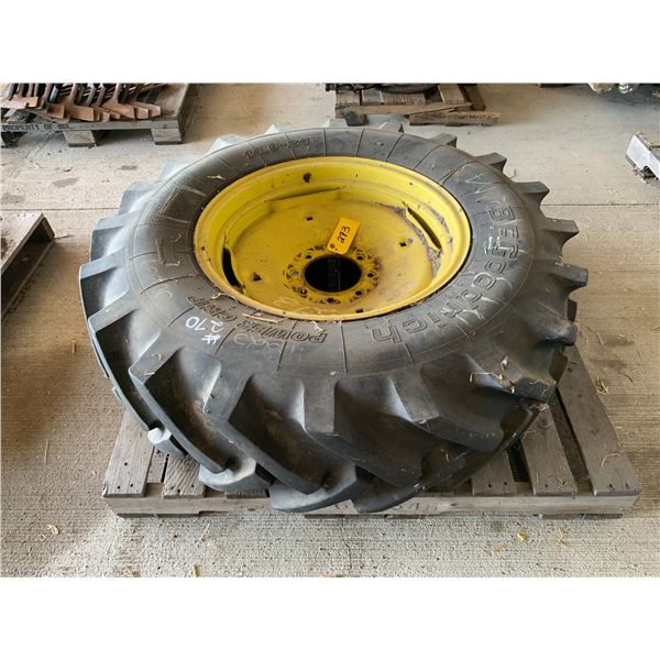14.9x24 Tire c/w 8-hole rim