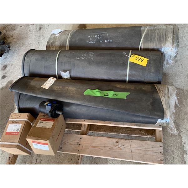 3- Drapers for A-960 headers 21 ft & 2- NEW draper hyd. Motors