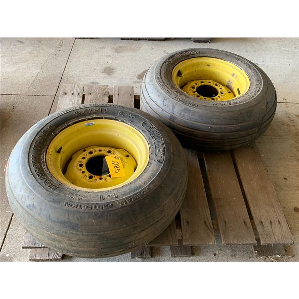 (Selling all together) 2- 9.5L-14 tires & 6-hole rims