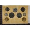 Image 2 : 1942-1960 VATICAN 9 COIN SOUVENIR SET IN CARD AND
