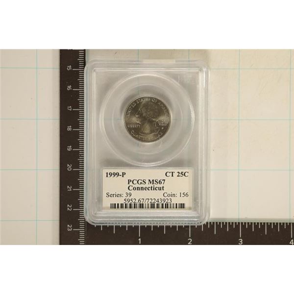 1999-P CONNECTICUT QUARTER PCGS MS67