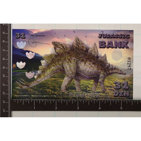2015 JURASSIC BANK POLYMER 31 DIN CRISP UNC