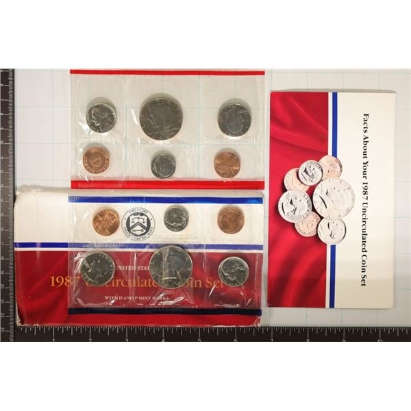 1987 US MINT SET (UNC) P/D (WITH ENVELOPE)