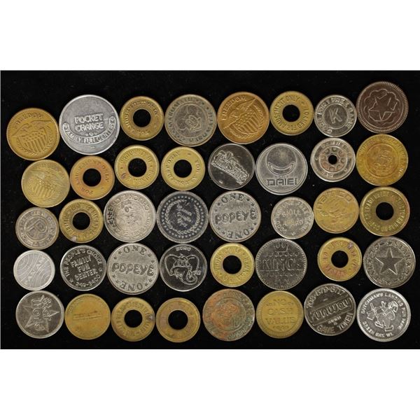 40 METAL GAMING / AMUSEMENT TOKENS: NAMCO