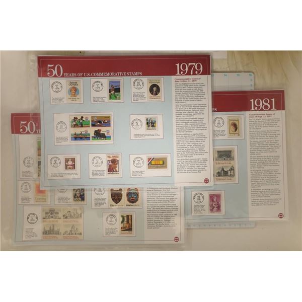 3 SHEETS OF UNCANCELLED US POSTAGE STAMPS ON