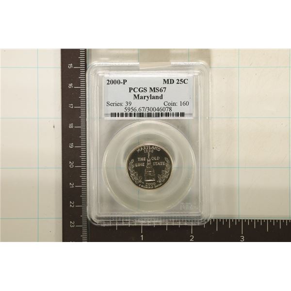 2000-P MARYLAND QUARTER PCGS MS67