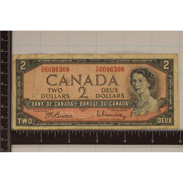 1954 CANADA $2 BILL