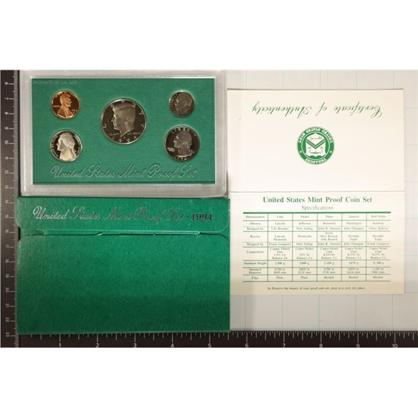 1994 US PROOF SET (WITH BOX) & WITH CERTIFICATE