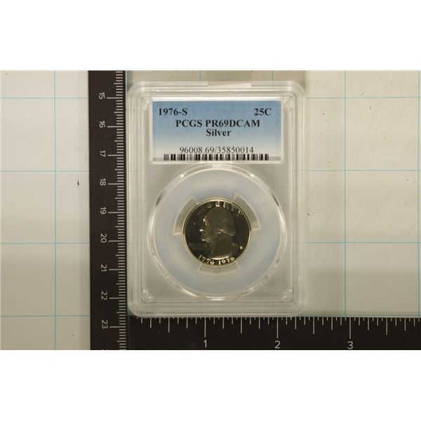 1976-S SILVER WASHINGTON QUARTER PCGS PR69 DCAM