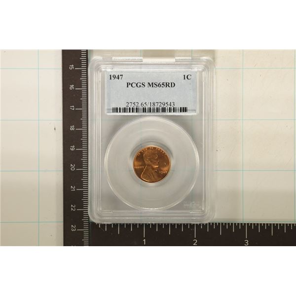 1947 LINCOLN WHEAT CENT PCGS MS65RD